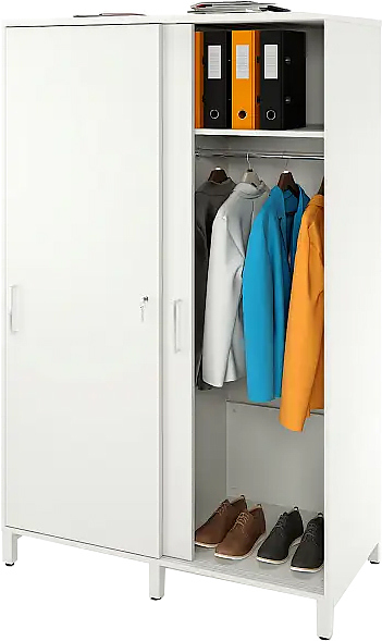 Локер ZAMM 2 полки, 2 штанги МК 600 120х60х190 см белый