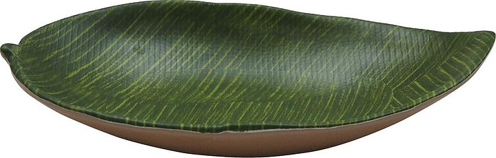 Блюдо сервировочное P.L. Proff Cuisine F46209-TAI Green Banana Leaf 23х13х3,5 см (меламин) овальное