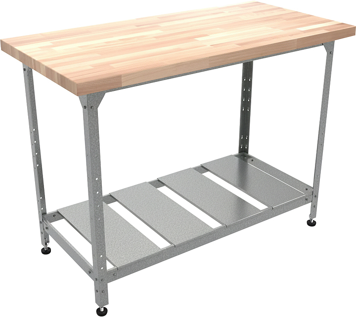 Стол кондитерский Мебель Фронт Бизнес СКБР 1300x900x860 мм, полка-решетка, береза