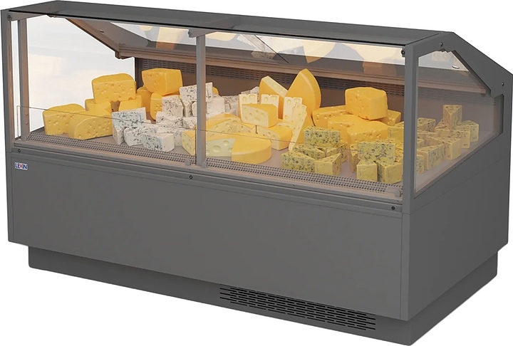 Витрина холодильная среднетемпературная Levin DELLA 125 М 1250х1110х1180 мм (выносной агрегат) без боковин