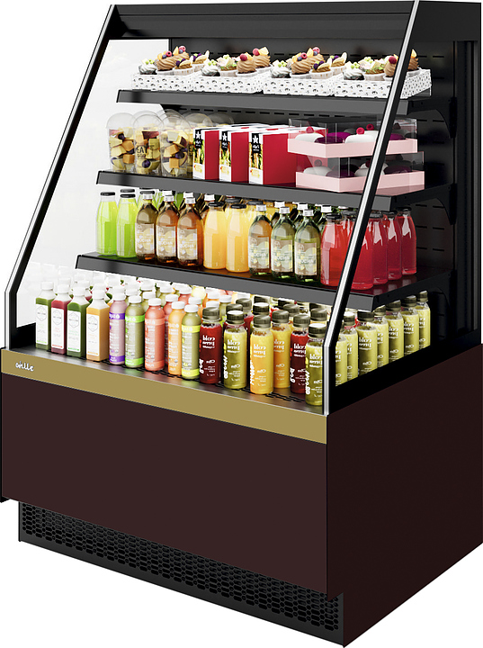 Витрина кондитерская Chilz VETE II KUB OF 130 шоколад, золотой глянец