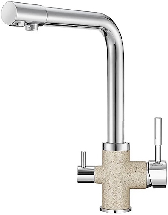 Смеситель для кухни Granula GR-3015 с краном для питьевой воды, хром, классик