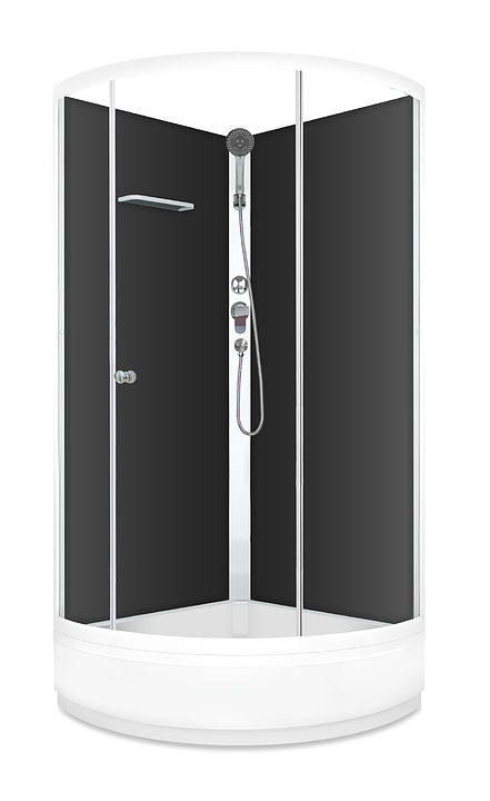 Душевая кабина без крыши Domani-Spa Simple 99 Eco mid DS01ESm99MBCl00 90х90 см