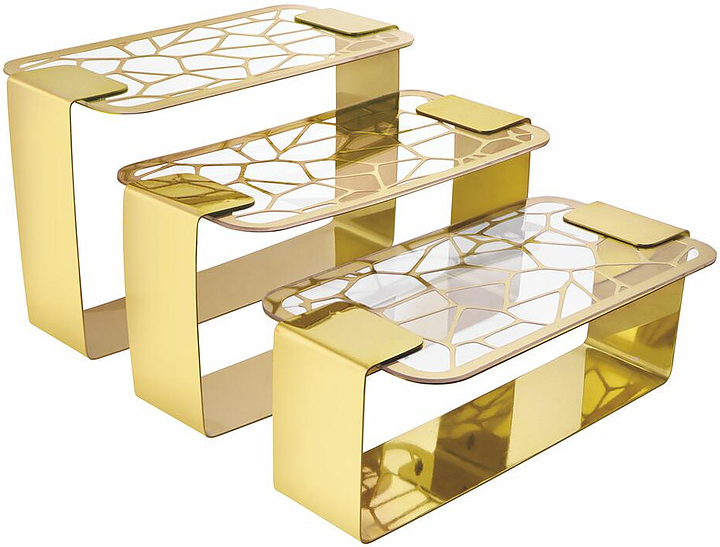 Подставка фуршетная P.L. Proff Cuisine Hotelware FRR 4702 G 40х20,5 см h 31 см + блюдо акрил