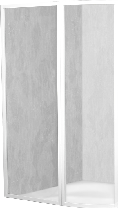 Шторка для ванны Ravak VSK2 Rosa 98х150 см, складная, Rain, профиль белый, левая