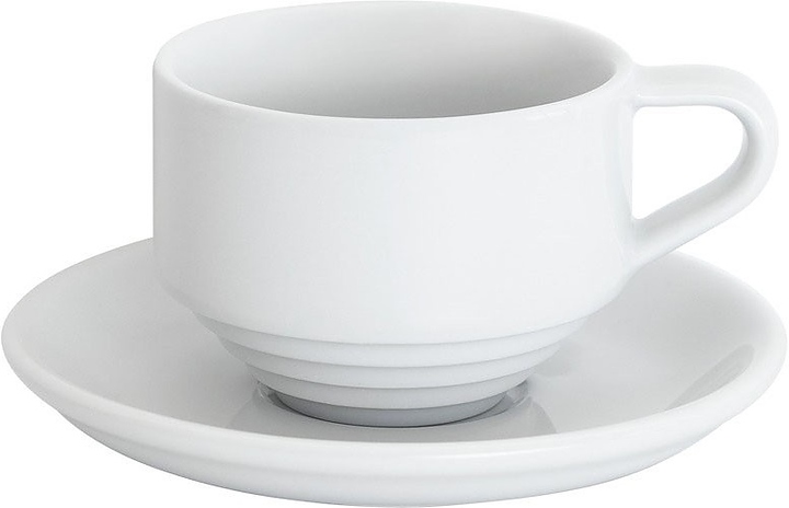 Кофейная пара Loveramics Deco C118-003BWH/C118-027BWH 165 мл (фарфор) белая (white)