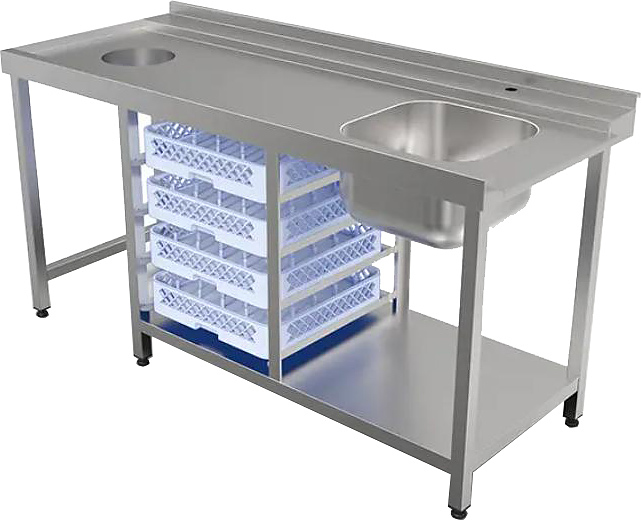 Стол для посудомоечной машины КОБОР СПМ/1-170/70/П