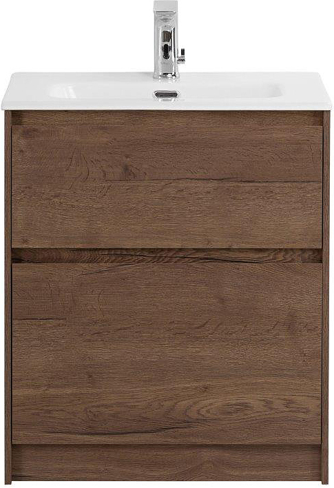 Тумба с раковиной BelBagno KRAFT-600-2C-PIA-RT + BB600ETL 60 см, Rovere Tabacco