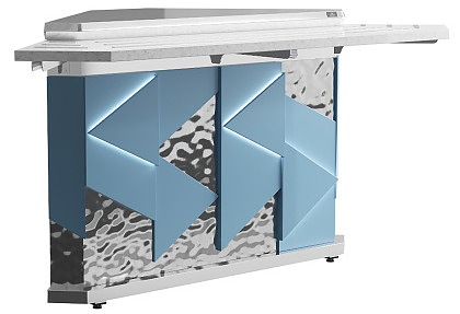 Модуль угловой наружный Luxstahl УН-90 Premium Iceberg (Айсберг)