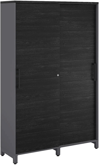 Шкаф для одежды КОБОР HG-120/40/M graphite/wood