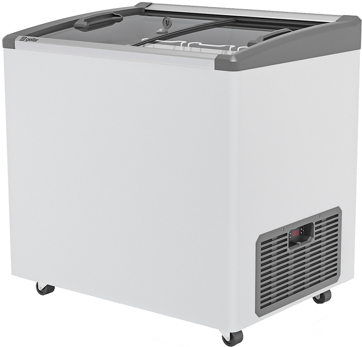 Ларь морозильный Frostor GELLAR FG 250 E  серый,  V25 (алюминиевая рамка)