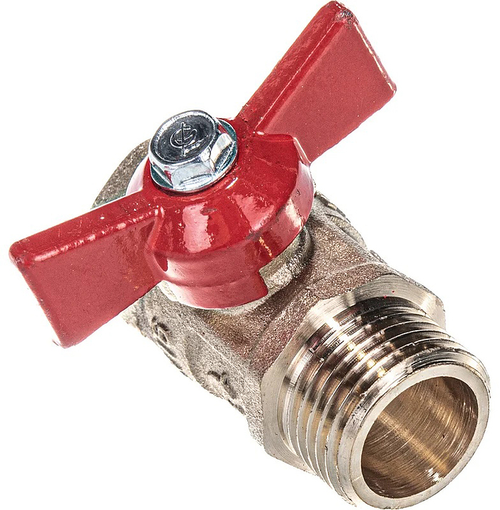 Кран шаровой ГАЛЛОП Практик 131 аналог 11б27п1 Ду 15 Ру16 ВР/НР бабочка красная