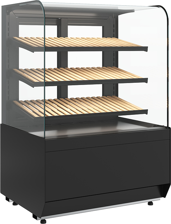 Витрина хлебная Carboma Radius KR70 N 1,3-1 Light Bread (Techno 9005)