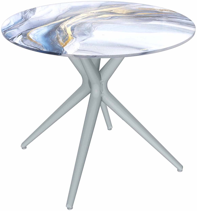 Стол Sheffilton SHT-TU30/TT32 80 см серый, млечный путь