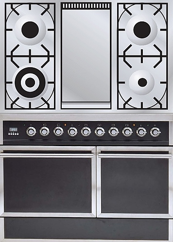 Газовая плита с духовым шкафом ILVE QDC-100F-MP