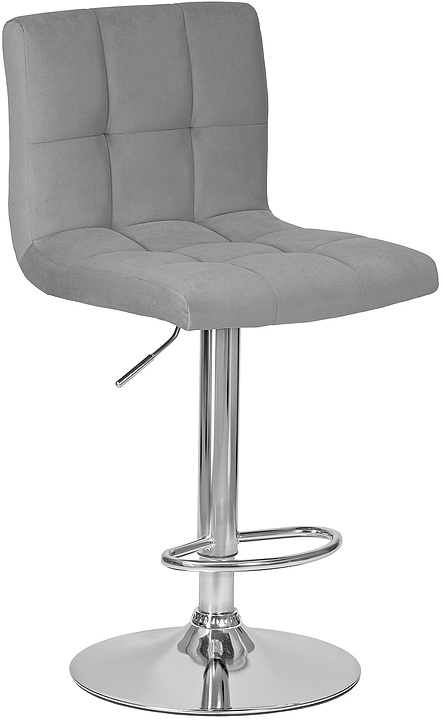Стул барный DOBRIN 5006-LM-N CANDY (серый велюр) 2 шт.