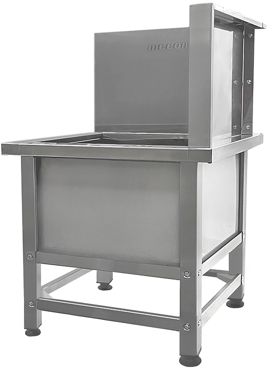 Ванна моповая Mecon Norma Inox ВМСн 630х630х500 (800) мм Г-образная облицовка, ножка профильная, правая