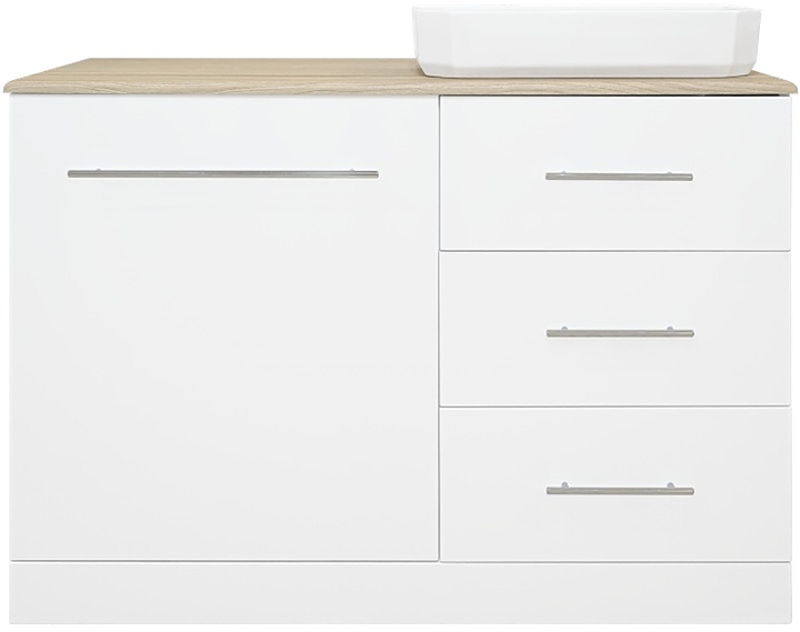 Тумба под раковину Misty Респект-120 120х88 см, под стиральную машину, правая, белая