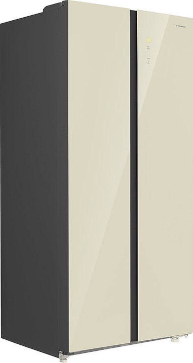 Холодильник Maunfeld MFF191NFBG бежевый / стекло