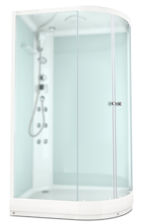 Душевая кабина с гидромассажем и блоком управления Domani-Spa Delight 128 R DS01D128RLWM10 120х80 см