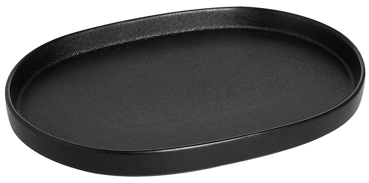 Блюдо овальное с бортами Китай Corone Bushido 24069 10,5" 270х190х26 мм, черный