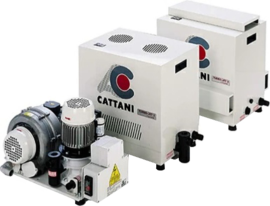 Аспиратор стоматологический Cattani Turbo-Jet 2 в кожухе для влажной аспирации на 2 установки