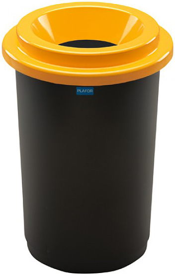 Контейнер для мусора PLAFOR Eco Bin 50 л черный, желтый
