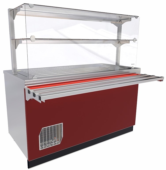 Прилавок-витрина холодильный Abat Сэйла ПВВ(Н)-70Е-07-НШ бордо