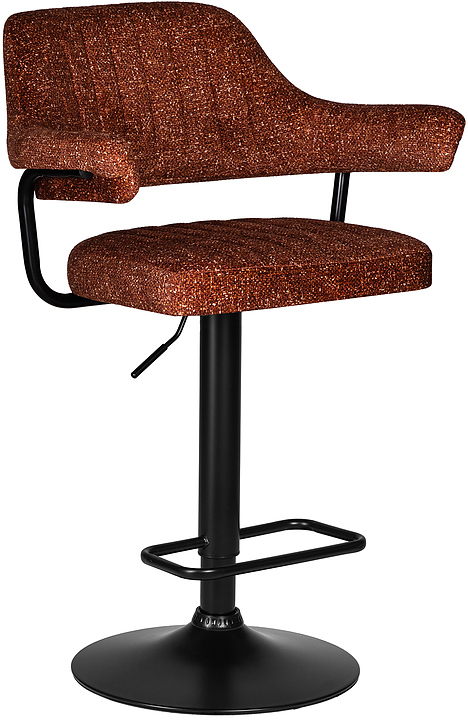Стул барный DOBRIN CHARLY BLACK LEO56 (терракотовый, черный)