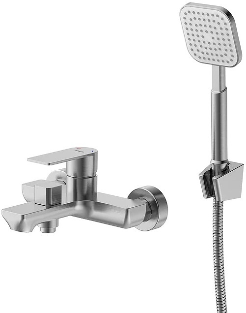 Смеситель для ванны и душа настенный Milardo Maze MAZBN00M02 сатин