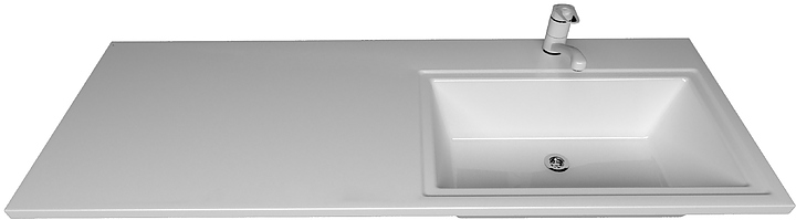 Раковина Stella Polar Мадлен 140 140х49 см, правая, мрамор