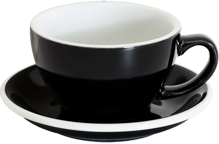 Кофейная пара Loveramics Egg Latte Cup 300-03BBK/04BBK 300 мл, черный (black)