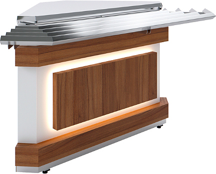 Модуль угловой Luxstahl УН-90 Premium Eco Wood