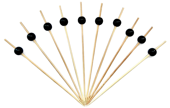 Пика шпажка P.L. Proff Cuisine 4627151561363 бамбук Жемчуг 7 см черный 100 шт