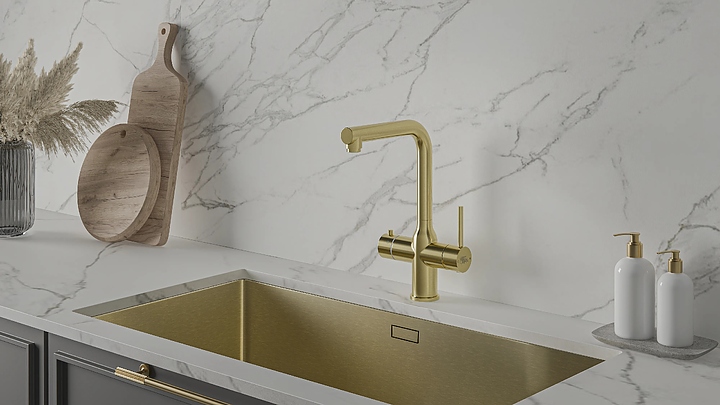 Система мгновенного кипячения воды 4 в 1 ArtisanTech Aquahot Modena LG (светлое золото)