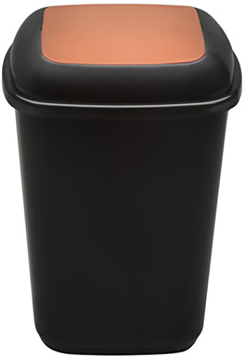 Контейнер для мусора PLAFOR Quatro Bin 45 л черный, коричневый