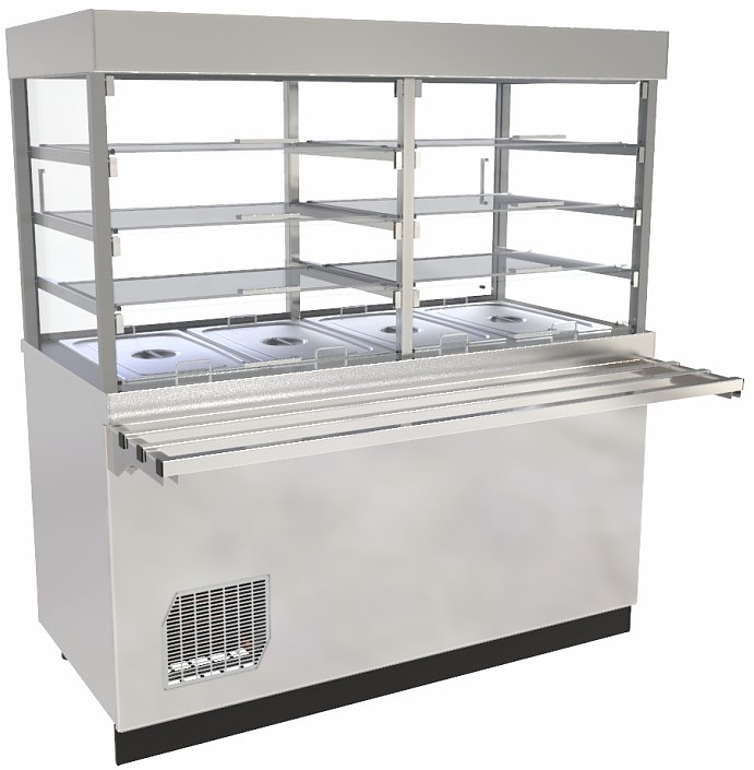 Прилавок-витрина холодильный Abat Сэйла ПВВ(Н)-70Е-С-01-НШ нерж.
