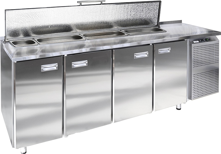 Стол холодильный для салатов Finist СХСс-600-4(1/3) (боковой холодильный агрегат)