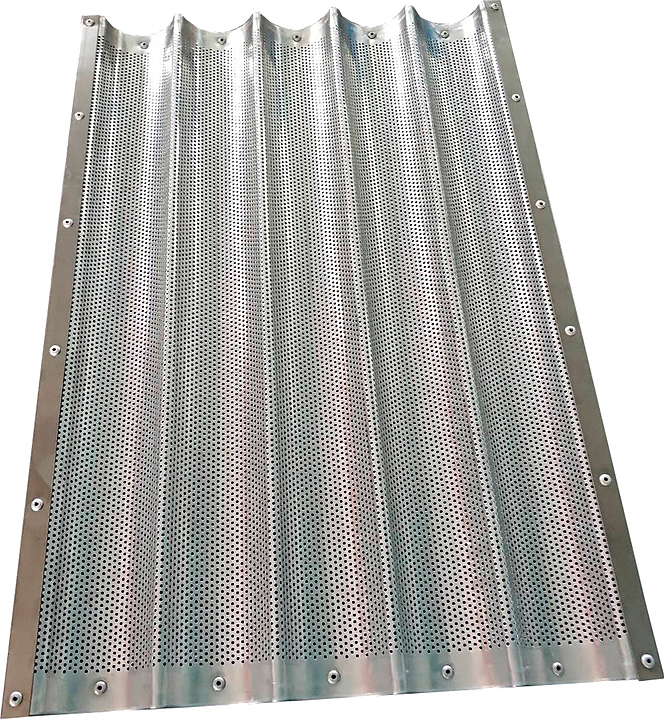 Лист для выпечки багета Gastromix 600х400х43 мм (5 волн, перф. алюминий)