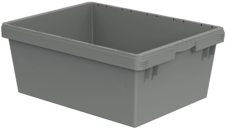 Контейнер iPlast INSTORE KV-8632.1 800x600x320 мм штабельный упор, светло-серый