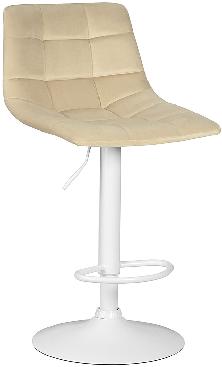 Стул барный DOBRIN 5017-LM-N TAILOR WHITE (бежевый велюр, белый) 2 шт.