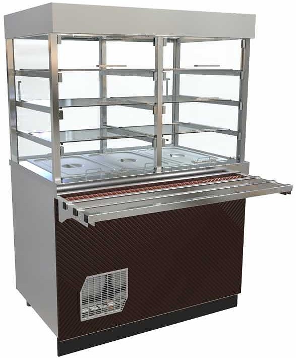 Прилавок-витрина холодильный Abat Сэйла ПВВ(Н)-70Е-С-НШ оригами