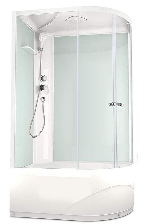 Душевая кабина Domani-Spa Delight 128 high L DS01D128LHWCl00 120х80 см