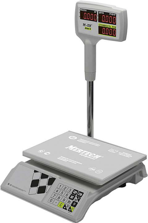 Весы настольные Mertech M-ER 326 ACPX-15.2 "Slim'X" LED Белые