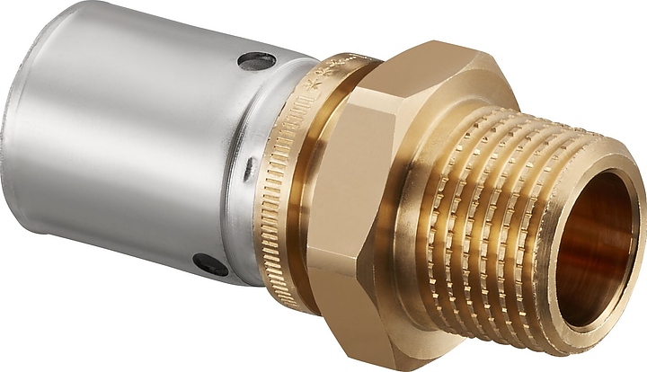 Пресс-соединение Oventrop Cofit P 1512043, PN 10, 16х2 мм - R 1/2" (НР), бронза