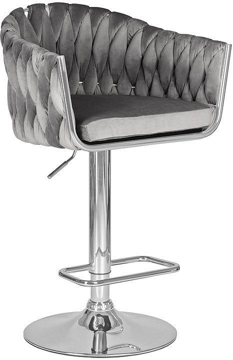 Стул барный DOBRIN 9692-LM MARCEL (серый велюр)
