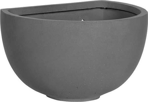 Кашпо настенное Pottery Pots Peter Wally (28,5х18х22 см) серое матовое