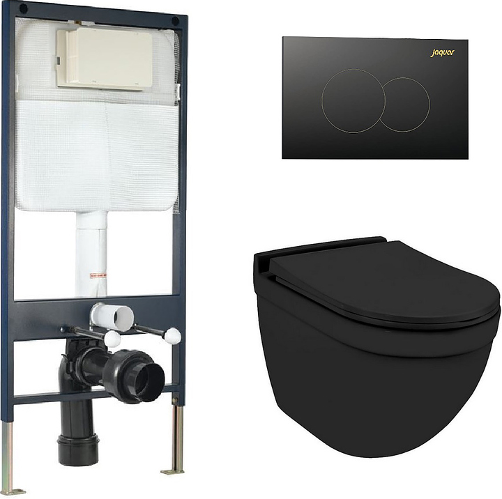 Унитаз подвесной с инсталляцией и панелью смыва Jaquar Solo JAQUAR-WC-SET-05