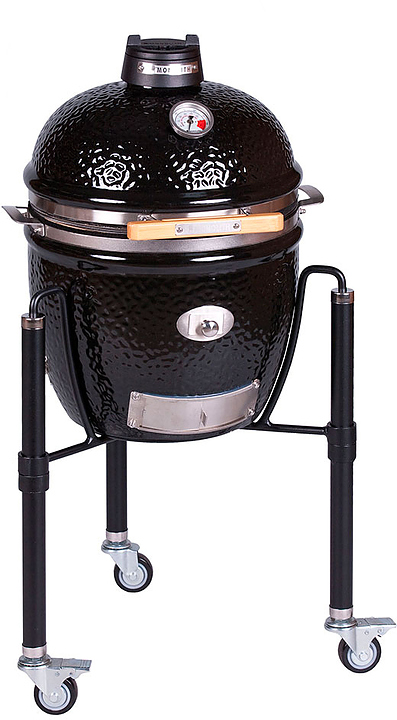 Гриль керамический Monolith Grill Junior Pro Serie 2.0 черный с подставкой