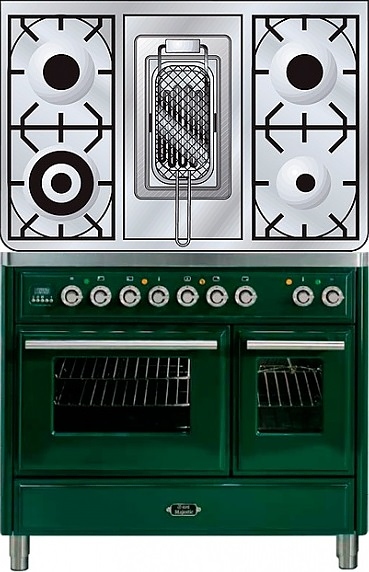 Газовая плита с духовым шкафом ILVE MTD-100RD-E3